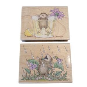 House Mouse Stampabilities Rubber Stamps *Splish Splash &‎ *Singing In The Rain
